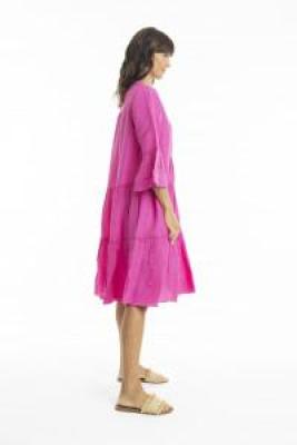 Pink Linen Layers Dress