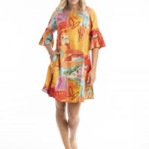 Kiwayu Contemporary Frill Sleeve Dress