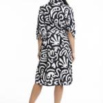 Black Poplin Print Dress