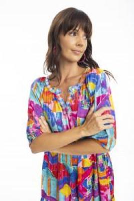 Frida Print Layer Dress
