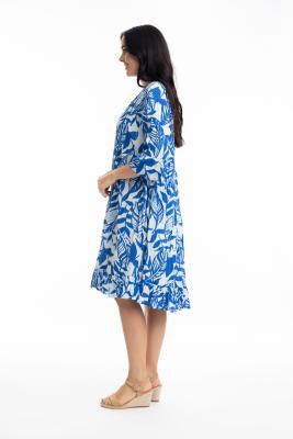 Hayman Blue Pinch Pleat Dress