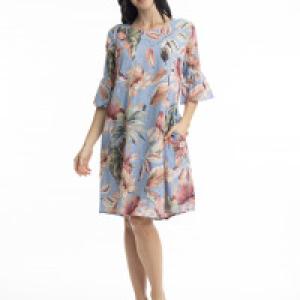 Luzon Contemporary Frill Sleeve Print Dress