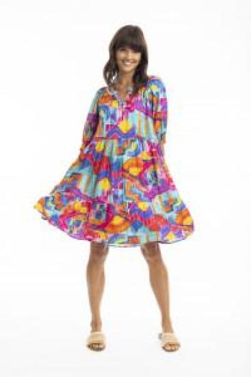 Frida Print Layer Dress