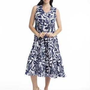 Hayman Navy Boho Sleeveless Dress