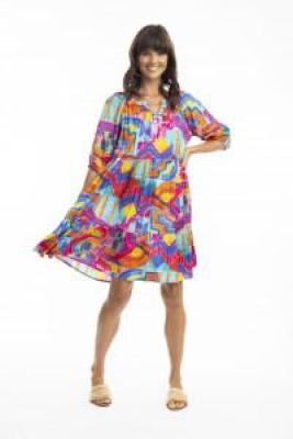 Frida Print Layer Dress