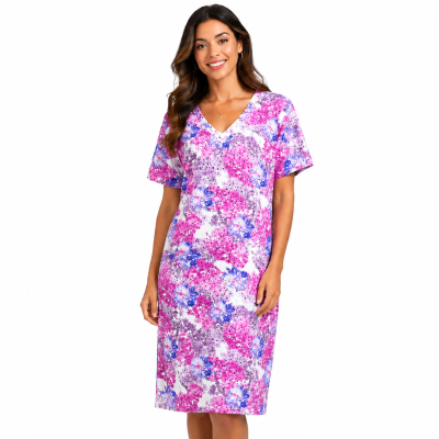 Floral Pink Print Dress