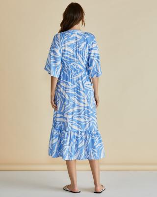 Moxie Blue Abstract Dress