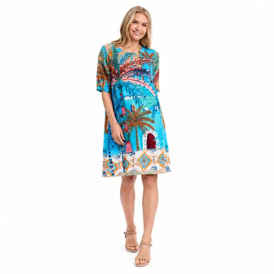 Casablanca Print Contemporary Dress
