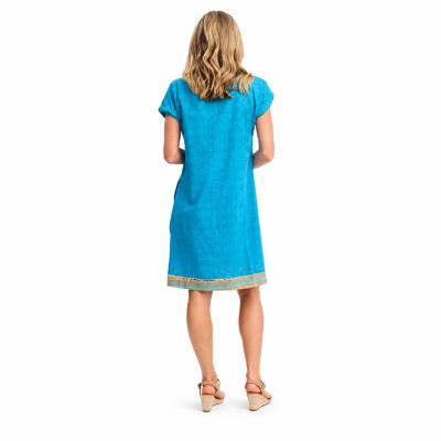 Casablanca Print Reversible Short Sleeve Dress