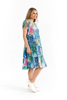 Thalia Coral Reef 1 Tiered Dress