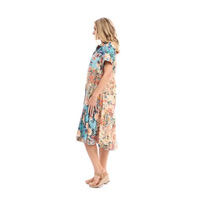 Gordes Print Patch Long Dress