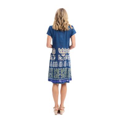 Liberte Blue Bib Pocket Dress