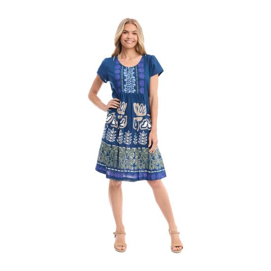 Liberte Blue Bib Pocket Dress
