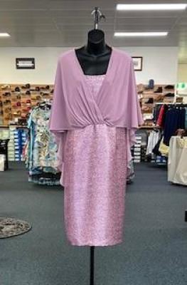 Dusty Pink Overlay Dress