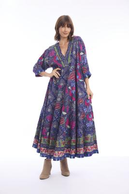 Monterey V Neck Print Maxi Dress