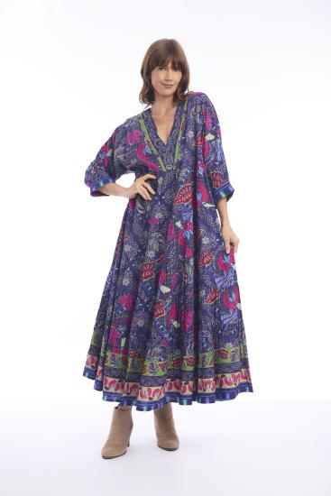 Monterey V Neck Print Maxi Dress