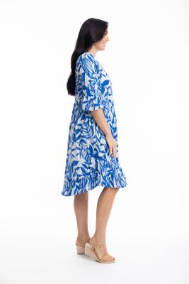 Hayman Blue Pinch Pleat Dress