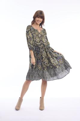 Valetta Collar Print Dress