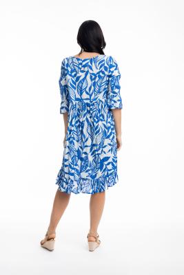 Hayman Blue Pinch Pleat Dress