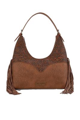 Tooled Fringe Shoulder Bag