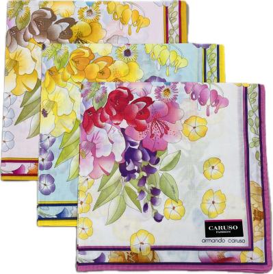 Armando Caruso Floral Pattern Handkerchief
