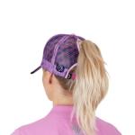 Krista Pink Navy HP Ponytail Trucker Cap