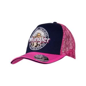 Elisa Navy/Pink HP Ponytail Trucker Cap