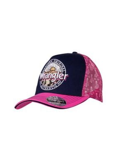 Elisa Navy/Pink HP Ponytail Trucker Cap