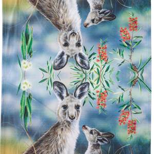 Kangaroo & Joey Kitchen Tea Towel