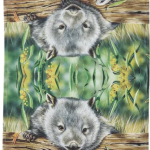 Fauna of Australia   Wombat & Lizard Kitchen Tea Towel