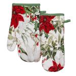 Ashdene:  Poinsettia 2 pack Oven Mitt