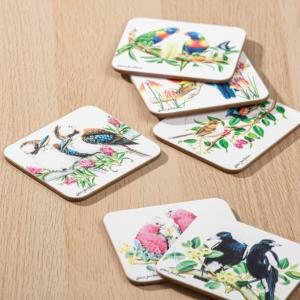 Australian Birds Collection Set of Six Coasters