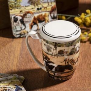 Ashdene Grazing Paddocks Farmyard Vista 3 Piece Infuser Mug