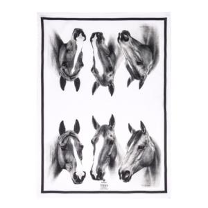 Trio Chestnut Horse Tea Towel