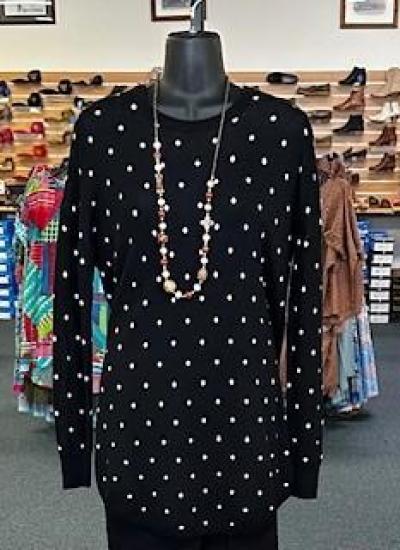 Sophie Knit Black Polka Dot Jumper