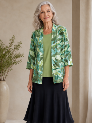 Olive Print Jacket