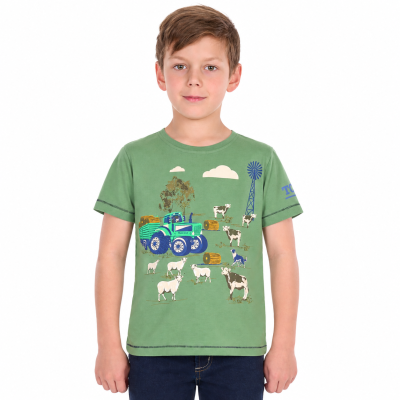 Joey Light Green Boy's Short Sleeve Tee