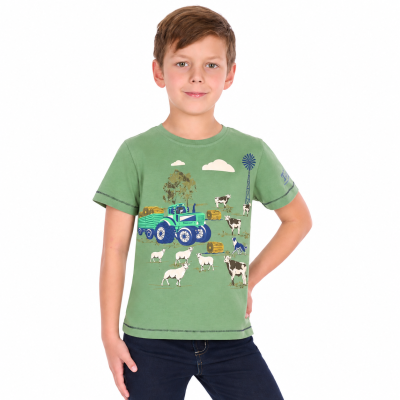 Joey Light Green Boy's Short Sleeve Tee