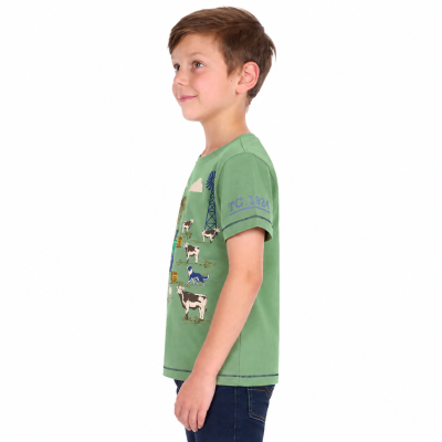 Joey Light Green Boy's Short Sleeve Tee
