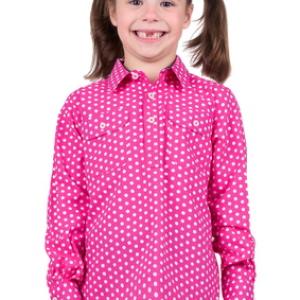 Kelly Girl's 1/2 Placket L/S Shirt