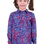 June Girl's 1/2 Placket L/S Shirt