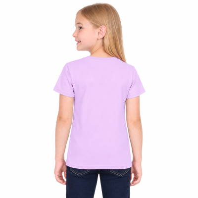 Selina Lilac Girls Short Sleeve Tee Shirt
