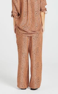 Davie Sandy Tan Animal Print Pants