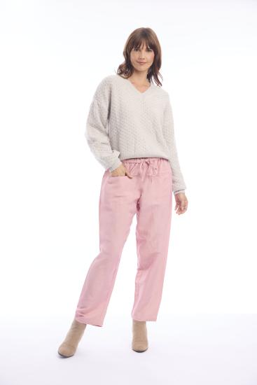 Rose Tan Linen Pants