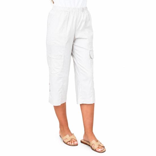 White Supreme 3/4 Cargo Pants