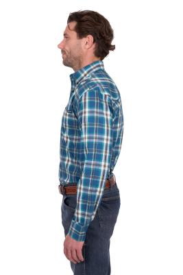 Erik Men's Blue/Cypress Long Sleeve Shirt