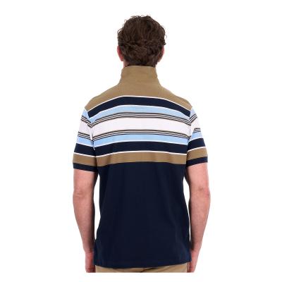 Phillip Navy/Tan Men's Short Sleeve Polo