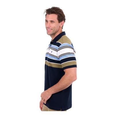 Phillip Navy/Tan Men's Short Sleeve Polo