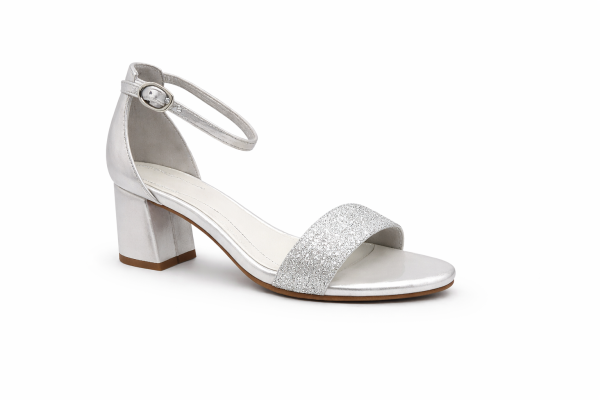 Adoor Silver Glitter Shoes