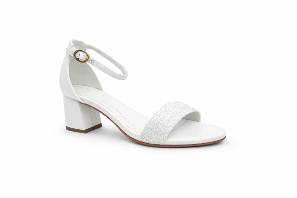 Adoor White Glitter Shoes